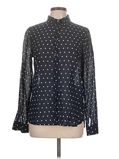 Pre-owned Jcrew Long Sleeve Blouse In Black