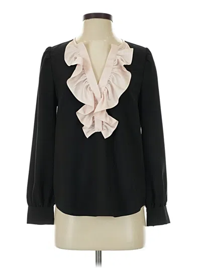Pre-owned Jcrew Long Sleeve Blouse In Black