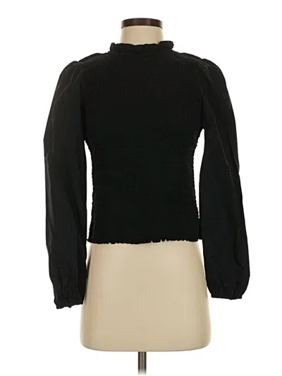 Pre-owned Jcrew Long Sleeve Blouse In Black