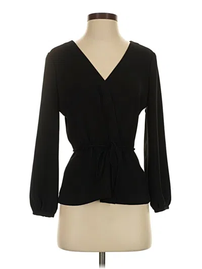 Pre-owned Jcrew Long Sleeve Blouse In Black