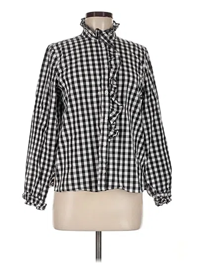 Pre-owned Jcrew Long Sleeve Blouse In Black