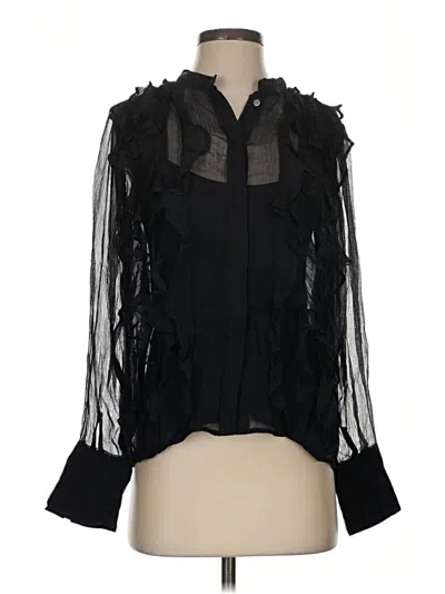 Jcrew Long Sleeve Blouse In Black