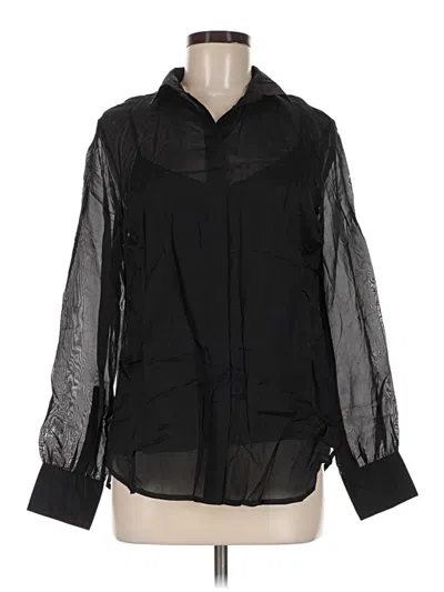 Pre-owned Jcrew Long Sleeve Blouse In Black