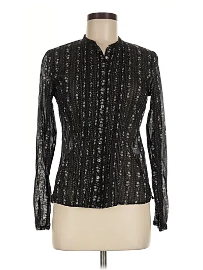 Pre-owned Jcrew Long Sleeve Blouse In Black