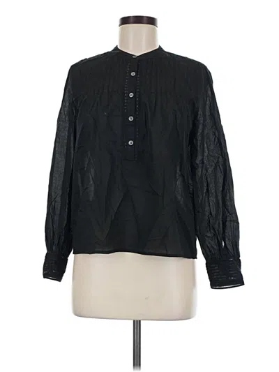Pre-owned Jcrew Long Sleeve Blouse In Black