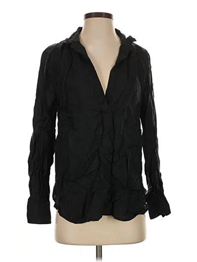 Pre-owned Jcrew Long Sleeve Blouse In Black