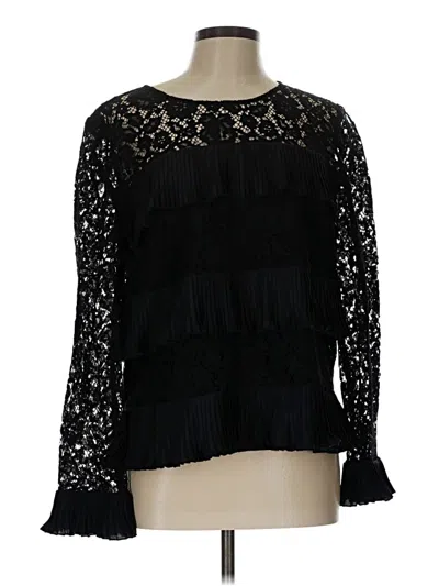 Pre-owned Jcrew Long Sleeve Blouse In Black