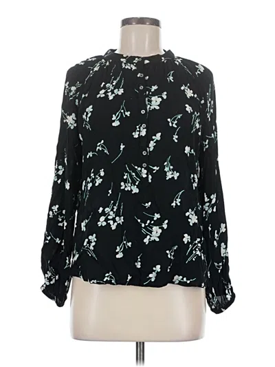 Pre-owned Jcrew Long Sleeve Blouse In Black