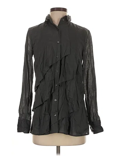 Pre-owned Jcrew Long Sleeve Blouse In Black
