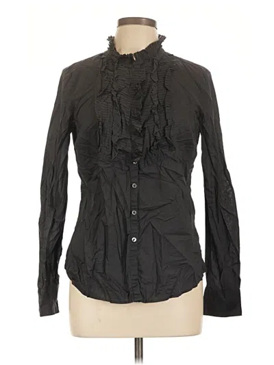 Pre-owned Jcrew Long Sleeve Blouse In Black