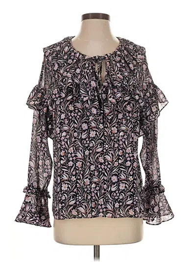 Pre-owned Jcrew Long Sleeve Blouse In Black