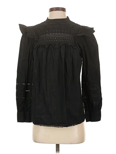Pre-owned Jcrew Long Sleeve Blouse In Black