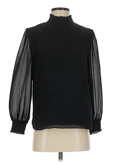 Pre-owned Jcrew Long Sleeve Blouse In Black