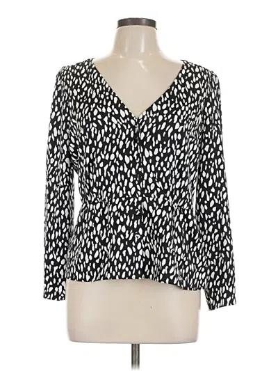 Pre-owned Jcrew Long Sleeve Blouse In Black