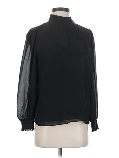 Pre-owned Jcrew Long Sleeve Blouse In Black