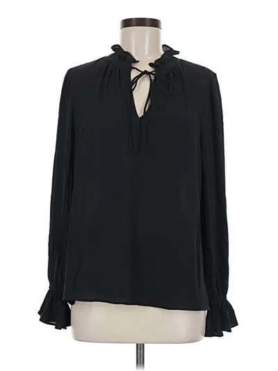 Pre-owned Jcrew Long Sleeve Blouse In Black