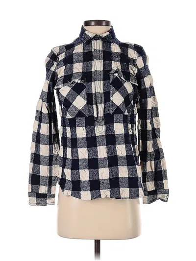 Pre-owned Jcrew Long Sleeve Blouse In Blue