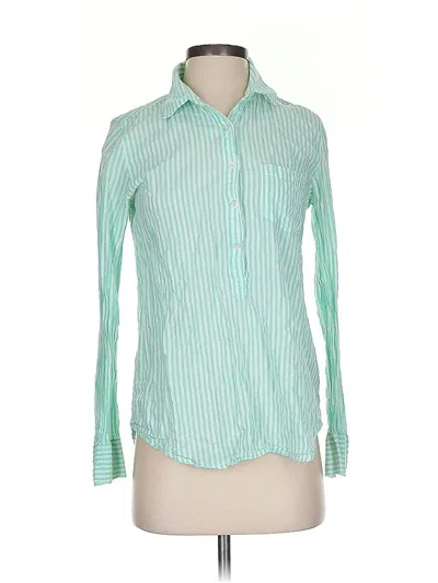 Pre-owned Jcrew Long Sleeve Blouse In Blue