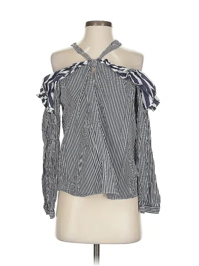 Pre-owned Jcrew Long Sleeve Blouse In Blue