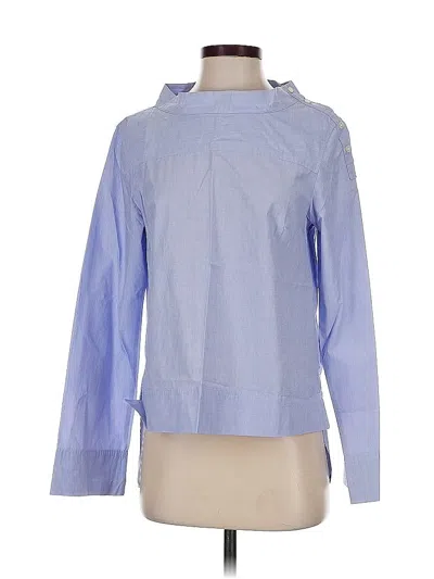 Pre-owned Jcrew Long Sleeve Blouse In Blue