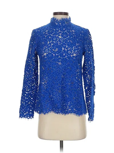 Pre-owned Jcrew Long Sleeve Blouse In Blue