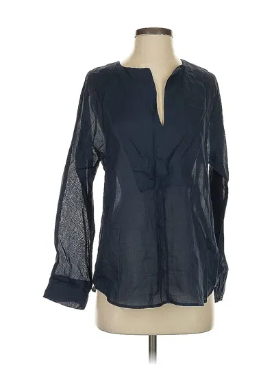 Pre-owned Jcrew Long Sleeve Blouse In Blue