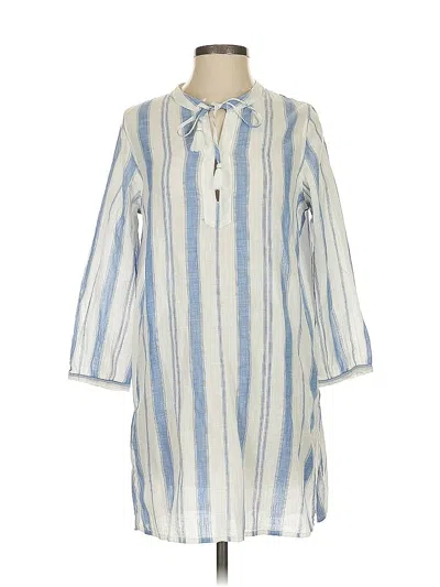 Pre-owned Jcrew Long Sleeve Blouse In Blue