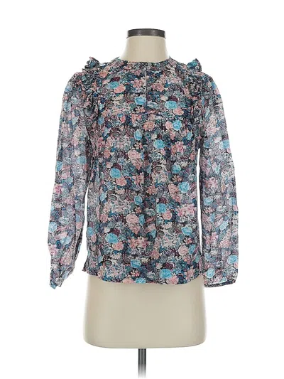 Pre-owned Jcrew Long Sleeve Blouse In Blue
