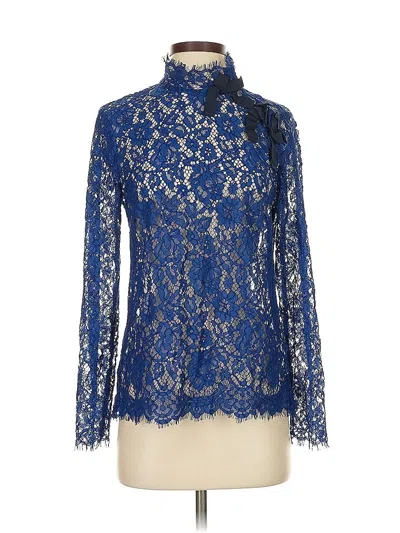 Pre-owned Jcrew Long Sleeve Blouse In Blue