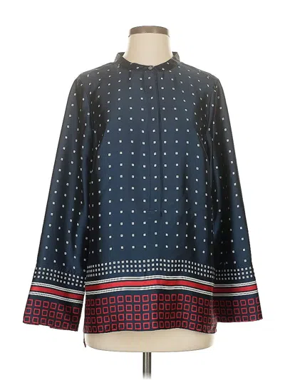 Pre-owned Jcrew Long Sleeve Blouse In Blue