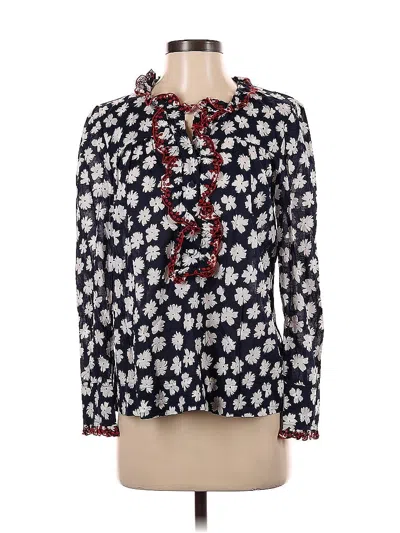 Pre-owned Jcrew Long Sleeve Blouse In Blue