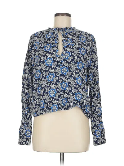 Pre-owned Jcrew Long Sleeve Blouse In Blue