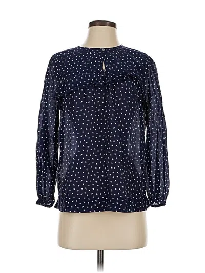 Pre-owned Jcrew Long Sleeve Blouse In Blue