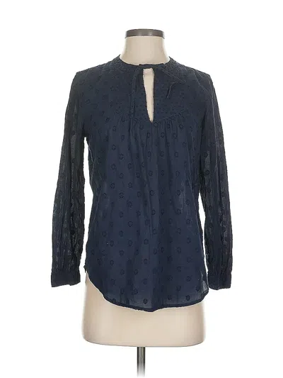 Pre-owned Jcrew Long Sleeve Blouse In Blue