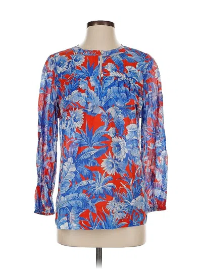 Pre-owned Jcrew Long Sleeve Blouse In Blue