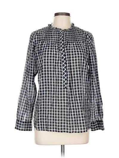 Pre-owned Jcrew Long Sleeve Blouse In Blue