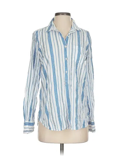 Pre-owned Jcrew Long Sleeve Blouse In Blue
