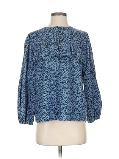 Pre-owned Jcrew Long Sleeve Blouse In Blue