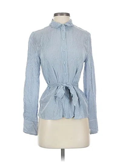 Pre-owned Jcrew Long Sleeve Blouse In Blue