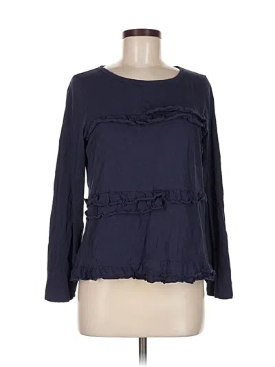 Pre-owned Jcrew Long Sleeve Blouse In Blue