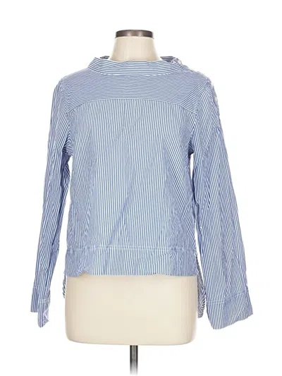 Pre-owned Jcrew Long Sleeve Blouse In Blue