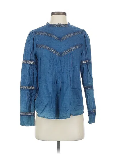 Pre-owned Jcrew Long Sleeve Blouse In Blue