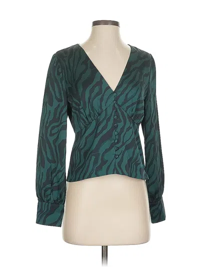 Jcrew Long Sleeve Blouse In Blue