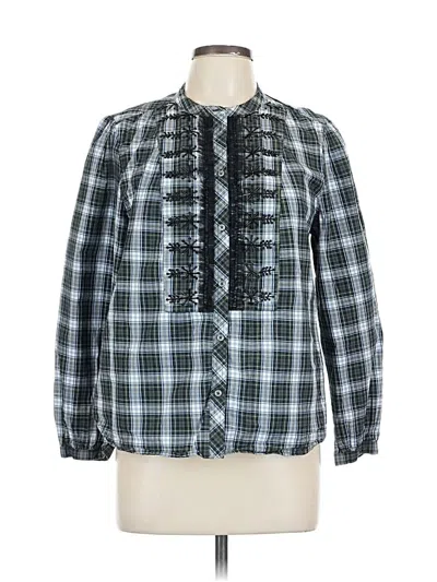 Pre-owned Jcrew Long Sleeve Blouse In Blue