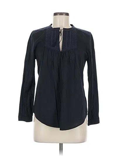 Pre-owned Jcrew Long Sleeve Blouse In Blue