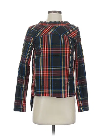 Pre-owned Jcrew Long Sleeve Blouse In Blue