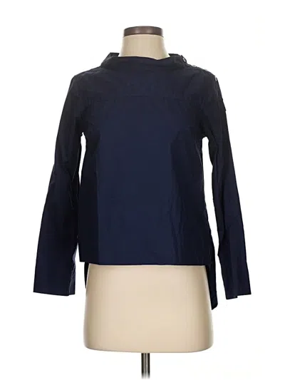 Pre-owned Jcrew Long Sleeve Blouse In Blue