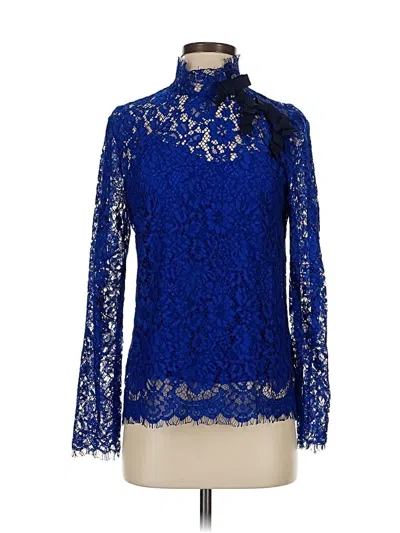 Pre-owned Jcrew Long Sleeve Blouse In Blue