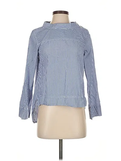 Pre-owned Jcrew Long Sleeve Blouse In Blue