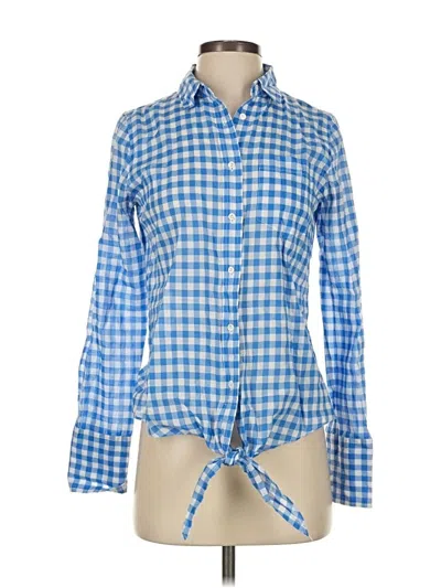 Pre-owned Jcrew Long Sleeve Blouse In Blue